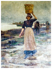Staithes Fishgirl Painting