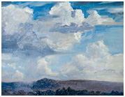 View from Newfoundland of clouds and the landscape