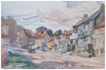 Painting of Ellerby in summer