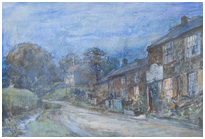An evening in Ellerby looking up the street
