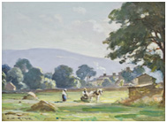 Haymaking by the river Swale